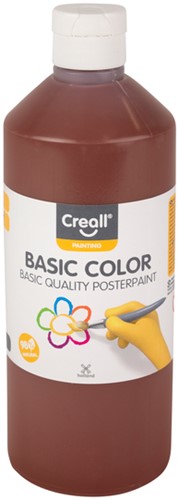 Plakkaatverf Creall basic donkerbruin 500ml 500 Milliliter