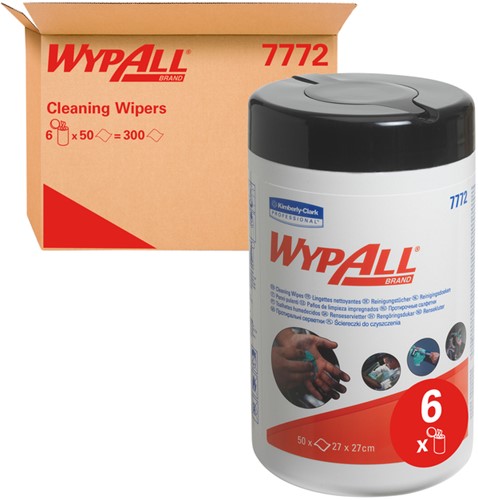 Reinigingsdoek WypAll bus 1laags 6x50 vel groen 6 Pot