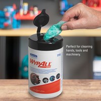 Reinigingsdoek WypAll bus 1laags 6x50 vel groen 6 Pot-3