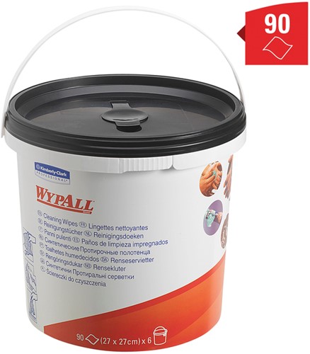 Reinigingsdoek WypAll emmer 1laags 6x90 vel groen 6 emmer-3