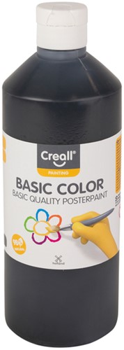 Plakkaatverf Creall basic zwart 500ml 500 Milliliter