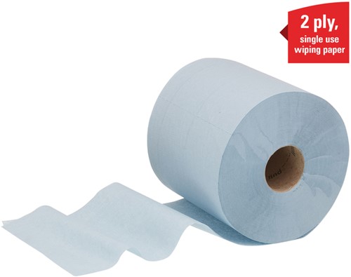 Poetspapier WypAll L20 2laags 336 vel blauw 6 Rol-1