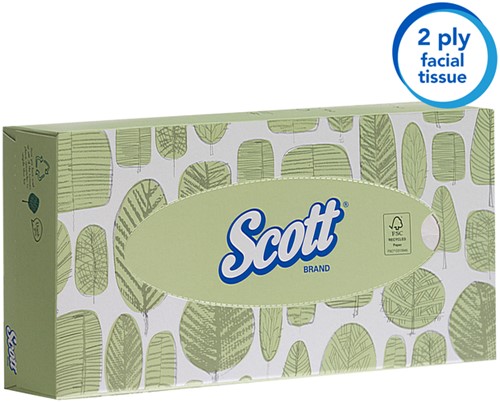 Facial tissues Scott 2laags 100 vel wit 1 Stuk-2