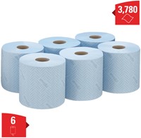 Poetspapier WypAll L10 1laags 630 vel blauw 6 Rol-2