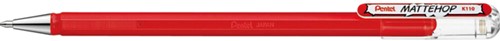 Gelschrijver Pentel K110 Mattehop M rood 1 Stuk