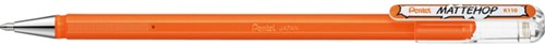 Gelschrijver Pentel K110 Mattehop M oranje 1 Stuk