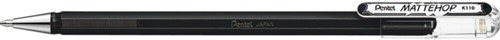 Gelschrijver Pentel K110 Mattehop M zwart 1 Stuk