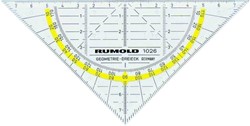 Geodriehoek Rumold 1026 160mm transparant 1 Stuk
