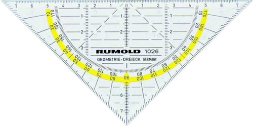 Geodriehoek Rumold 1026 160mm transparant 1 Stuk