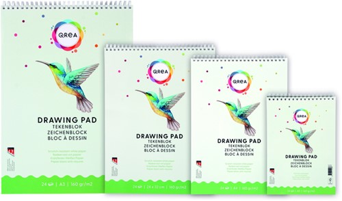 Tekenblok Qrea A4 24vel 160gr spiraal 24 Vel-2