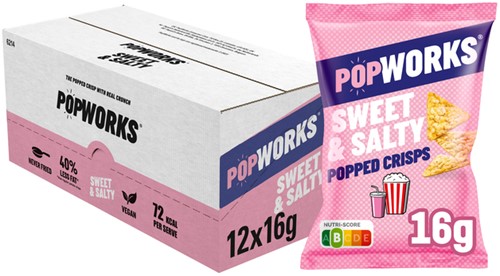 Chips Popworks Sweet Salty 16gr 16 Gram