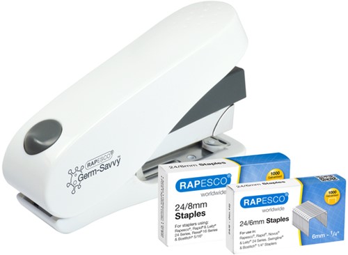 Nietmachine Rapesco Germ-Savvy Luna wit 1 Stuk