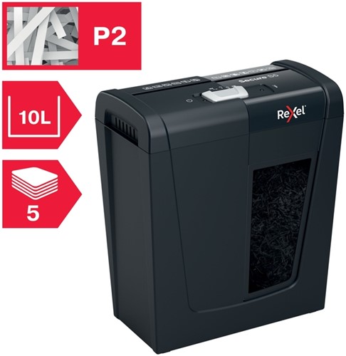 Papiervernietiger Rexel Secure S5 stroken 6mm 1 Stuk-4