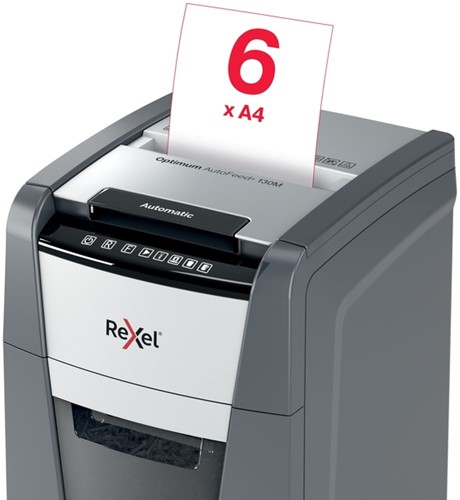 Papiervernietiger Rexel Optimum Auto 130M 2x15mm 1 Stuk-5