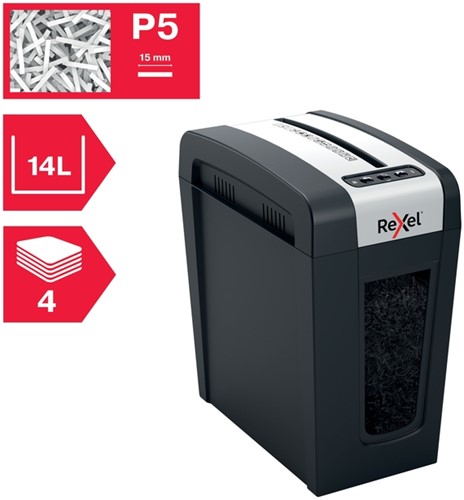 Papiervernietiger Rexel Secure MC4-SL 2x15mm 1 Stuk-4