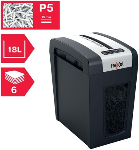 Papiervernietiger Rexel Secure MC6-SL 2x15mm 1 Stuk-14