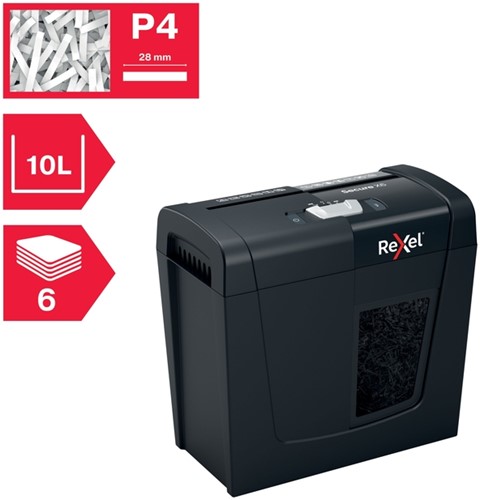Papiervernietiger Rexel Secure X6 snippers 4x40mm 1 Stuk-14
