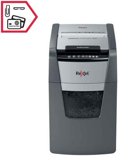 Papiervernietiger Rexel Optimum Auto 130X 4x28mm 1 Stuk-6