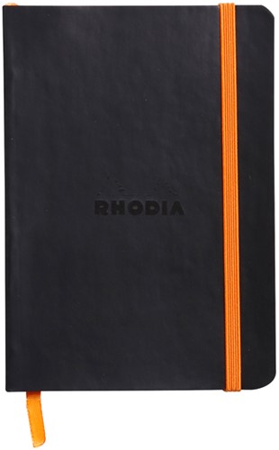 Notitieboek Rhodia A6 lijn 72 vel 90gr zwart 1 Stuk
