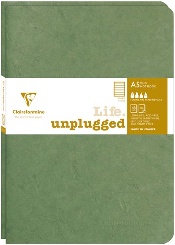 Schrift Clairefontaine A5 lijn 96pag 90gr gn 2st 2 Stuk