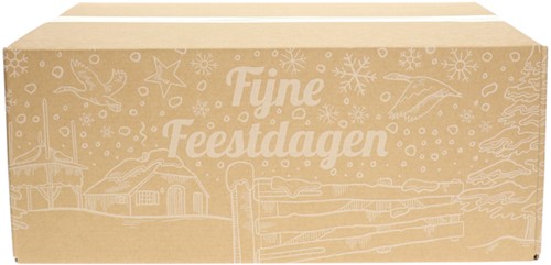 Kerstdoos bedrukt wit Holland-3 390x290x300mm 1 Stuk-2