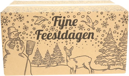 Kerstdoos bedrukt zwart Holland-3 390x290x300mm 1 Stuk-2