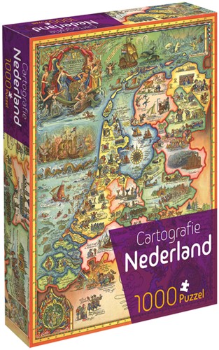 Puzzel Cartografie Nederland 1000 stukjes 1 Doos