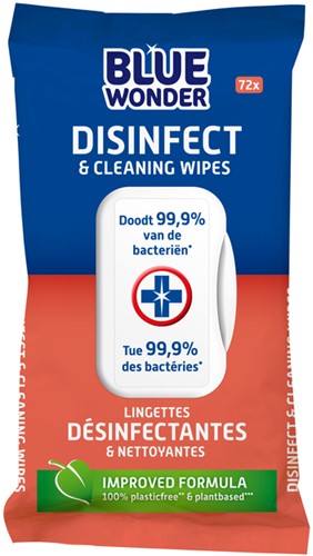 Desinfectiereinigerdoekjes Blue Wonder 72st 72 Vel