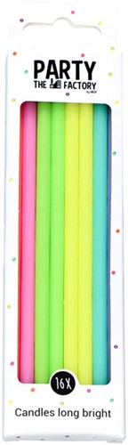 Kaarsje Haza long bright 15cm 16 stuks assorti 16 Stuk-3