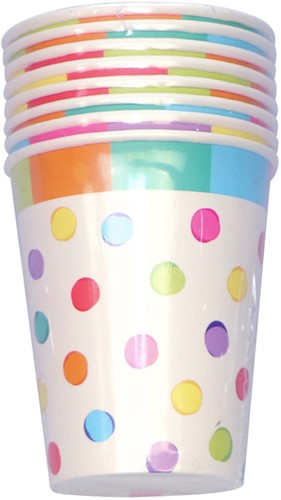 Bekers Haza Festive Colors 250ml 8 stuks 8 Stuk