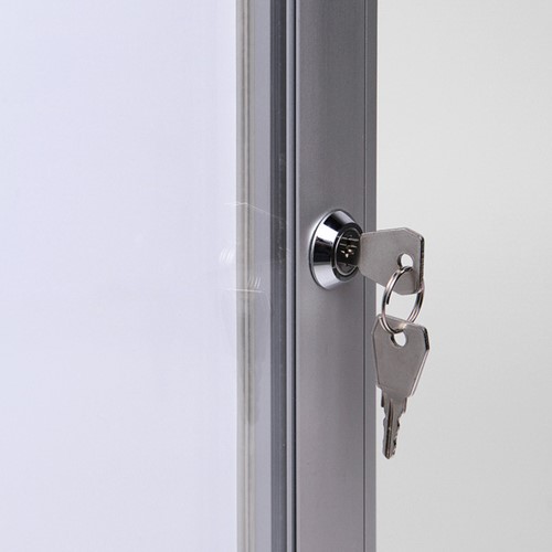 Vergrendelbaar Notitiebord Indoor Zilver 9x A4 1 Stuk-3
