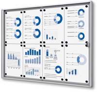 Vergrendelbaar Notitiebord Indoor Economy 8x A4 1 Stuk