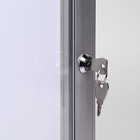 Vergrendelbaar Notitiebord Indoor Zilver 2x A4 1 Stuk-3