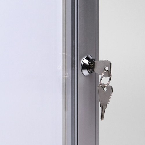 Vergrendelbaar Notitiebord Indoor Zilver 2x A4 1 Stuk-3