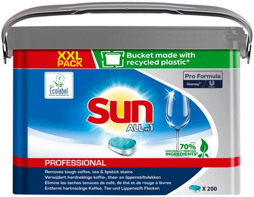 Vaatwastabletten Sun Professional PF 200 stuks 200 Stuk