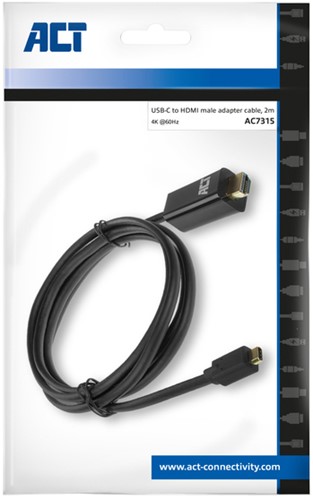 Kabel ACT USB-C naar HDMI 4K 60Hz  2 meter 1 Stuk-2