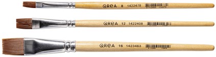 Kwast Qrea synthetisch set à 3 breedtes 3 Stuk-2