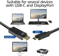 Kabel ACT USB-C naar Displayport 60Hz 2 meter 1 Stuk-2