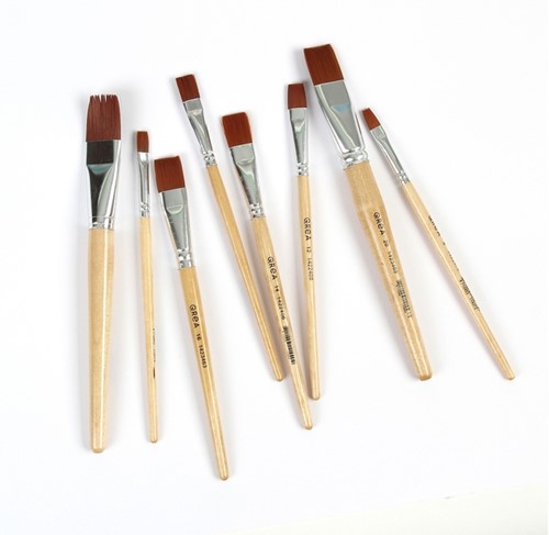 Kwast Qrea synthetisch set à 5 breedtes 5 Stuk-1