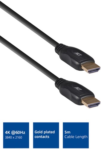 Kabel ACT HDMI High Speed type 1.4 5 meter 1 Stuk-3