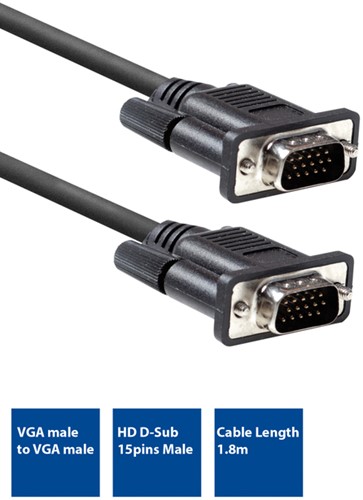 Kabel ACT VGA Monitor 1.8 meter 1 Stuk-3