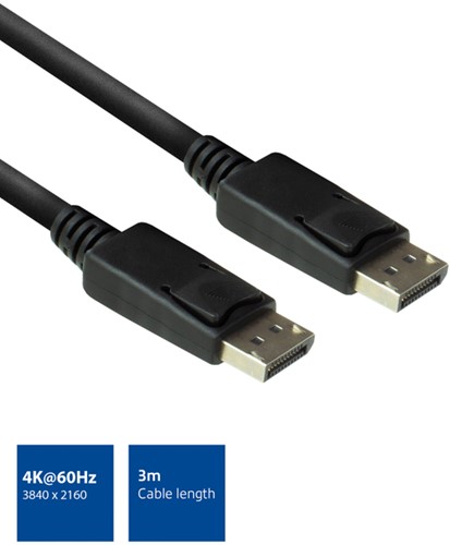 Kabel ACT DisplayPort 3 meter 1 Stuk-3