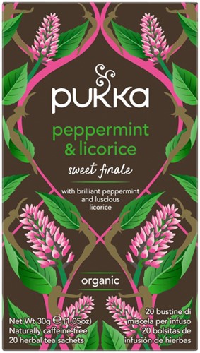 Thee Pukka peppermint licorice 20 zakjes 20 Zak