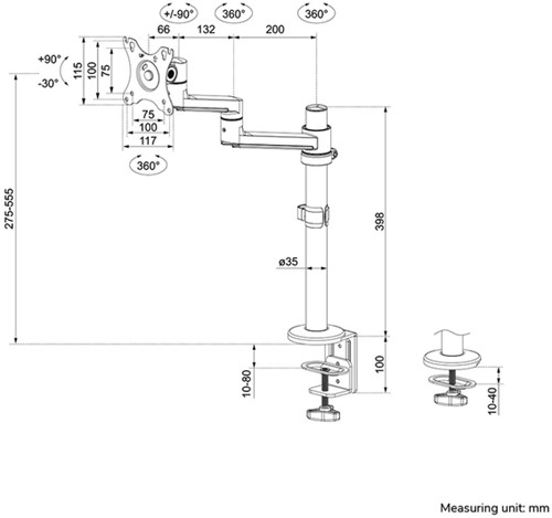 Monitorarm Neomounts DS60-425BL1 zwart 1 Stuk-2