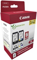 Inktcartridge Canon PG-575XL CL-576XL zw+kl+papier 1 Stuk-2
