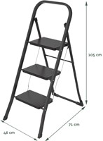 Huishoudtrap BRASQ 3 treden SL300 zwart 1 Stuk-2