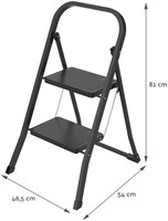 Huishoudtrap BRASQ 2 treden SL200 zwart 1 Stuk-2