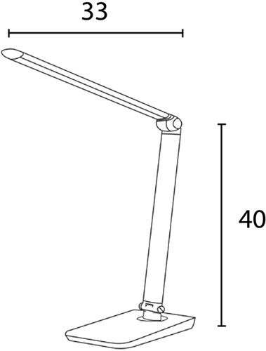 Bureaulamp Unilux Twistled led zwart 1 Stuk-3