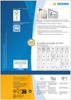 Etiket HERMA 10301 63.5x38.1mm verw wit 2100st 100 Vel-2