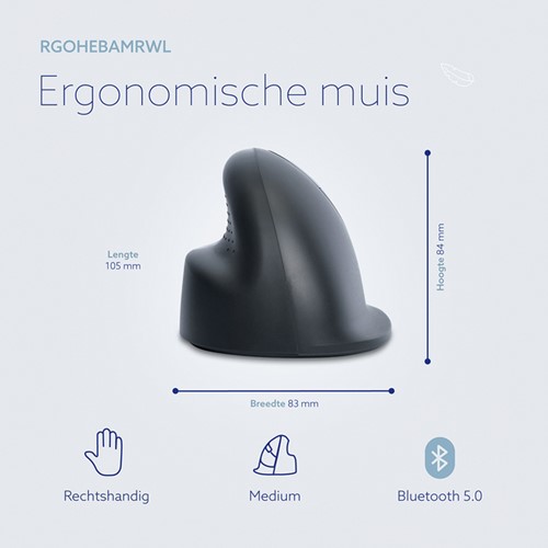 Muis R-Go Ergonomisch HE Basic Wireless Rechts M 1 Stuk-3